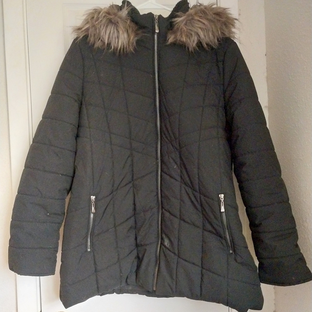 Black Parka w/ Removable Hood